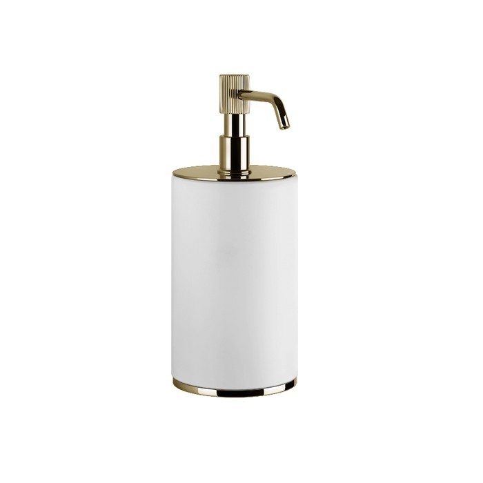 Gessi Дозатор для жидкого мыла настольный, Venti20, 65437#710 цвет: белый, фурнитура brass pvd