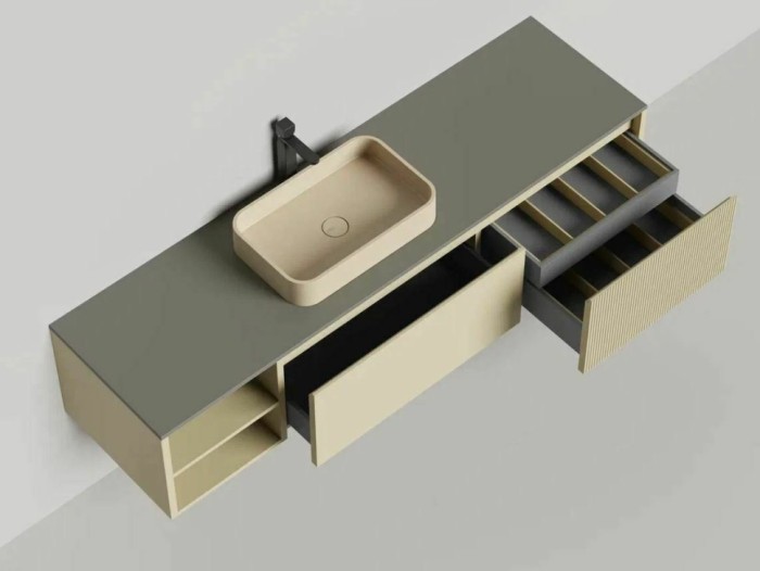 Salini подвесная тумба 1800, domino, 27d118a цвет: бежевый