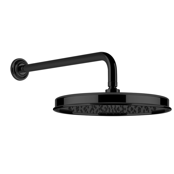 Gessi Верхний душ d328 мм., с настенным держателем 389 мм., Venti20, 65149#299 цвет: черный матовый