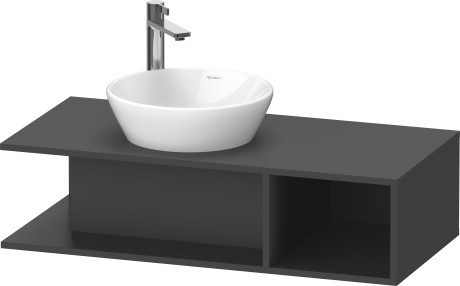 Duravit тумба подвесная под раковину слева 1000 мм х 480 мм, d-neo, de491904949 цвет: графит матовый