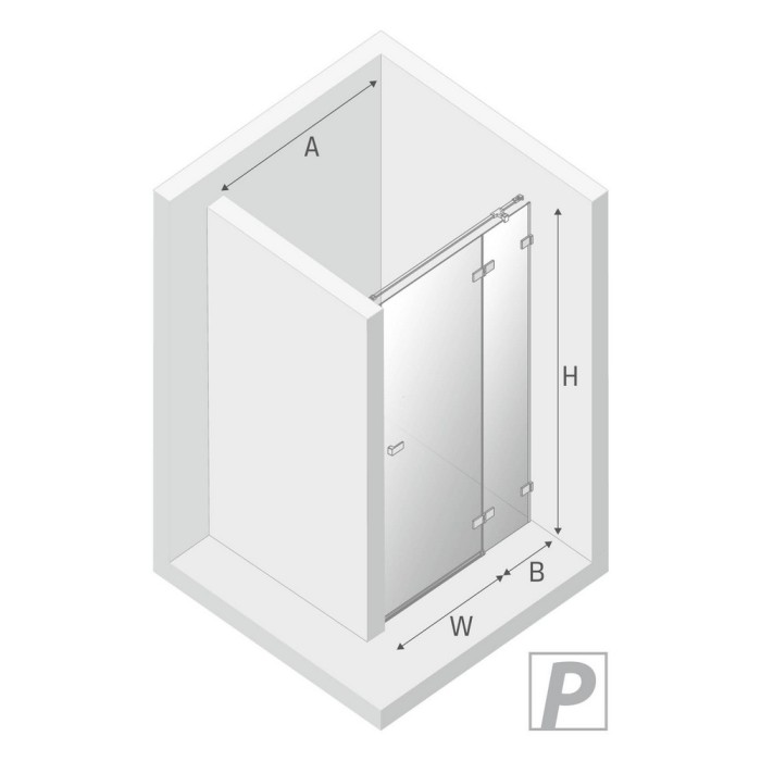 Дверь в нишу brushed 90x200, New trendy Avexa gold, брашированное золото арт. EXK-1717