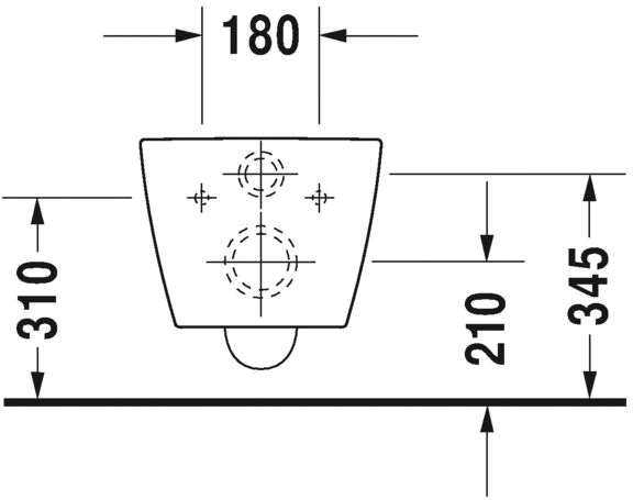 Duravit унитаз подвесной с вертикальным смывом, с креплением, покрытием hygieneglaze, me by starck, 2528092000 цвет: белый
