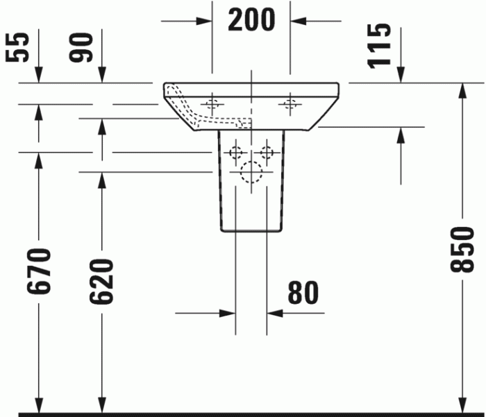 Duravit раковина подвесная 45х33см, durastyle, 0708450000 цвет: белый