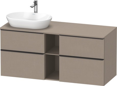 Duravit тумба подвесная под раковину слева 1400 мм х 550 мм, d-neo, de4970l7575 цвет: лён