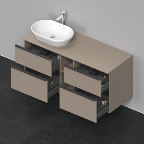 Duravit тумба подвесная под раковину слева 1400 мм х 550 мм, d-neo, de4970l7575 цвет: лён