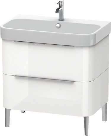 Duravit тумба напольная под раковину, happy d.2, h2637302222 цвет: белый глянцевый