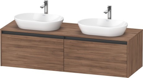 Duravit тумба подвесная под две раковины 550 мм х 1600 мм х 459 мм, ketho.2, k24889b79790000 цвет: орех натуральный