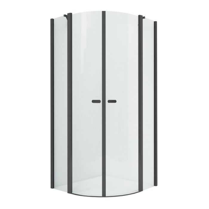Душевое ограждение 80x80x195, New trendy New soleo black, черный арт. K-0538