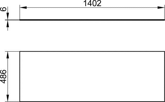 Keuco верхняя декоративныя панель для тумбы 1400 мм, edition 90, арт. 39029 159000