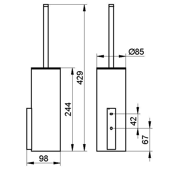 Keuco ершик для туалета, edition 400, белый, хром арт. 11564 019000