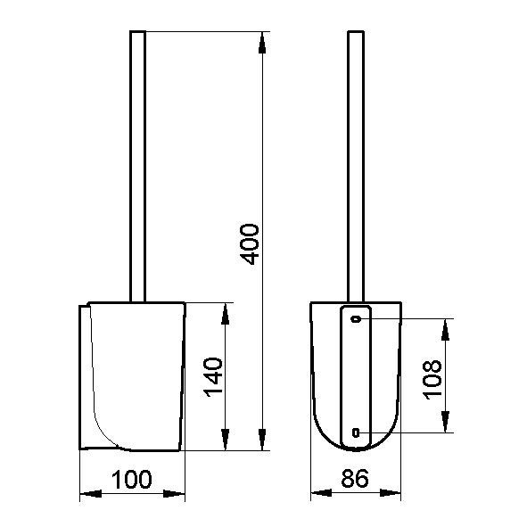 Keuco ершик для туалета, elegance new, белый, хром арт. 11669 019000