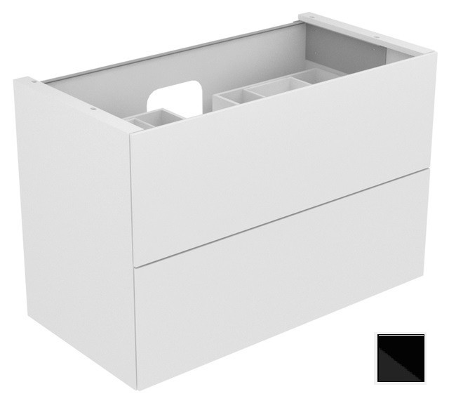 Keuco тумба подвесная под раковину с двумя выдвижными фронтами, edition 11, черный арт. 31352 570000