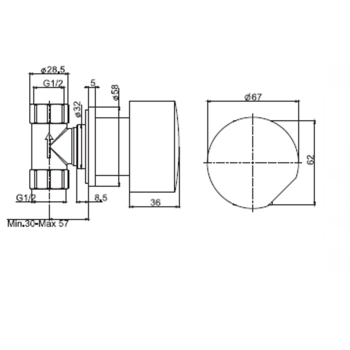 Fima Carlo Frattini запорный вентиль so, хром арт. f3183/1cr s2cr f2220