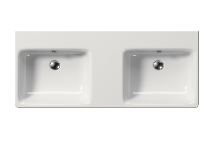 GSI Подвесная раковина 125х50х18,5 см, глянцевая, санфарфор, двойная, Sand - 9052111