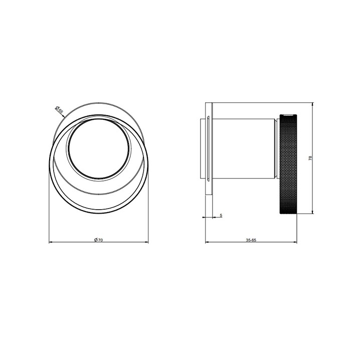 Gessi Встраиваемый однорычажный смеситель на 1 выход, Anello, 63361#706 цвет: black metal pvd