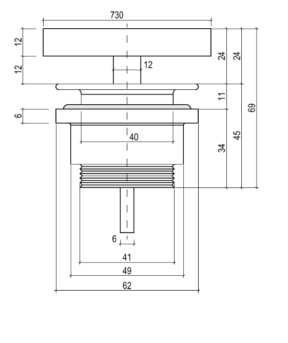 Salini донный клапан для раковины фиксированный, 16632wm цвет: матовый белый