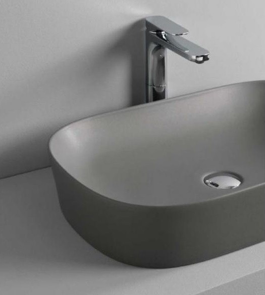 ArtCeram раковина (накладная), ghl001 15 00 ghost цвет: серый матовый