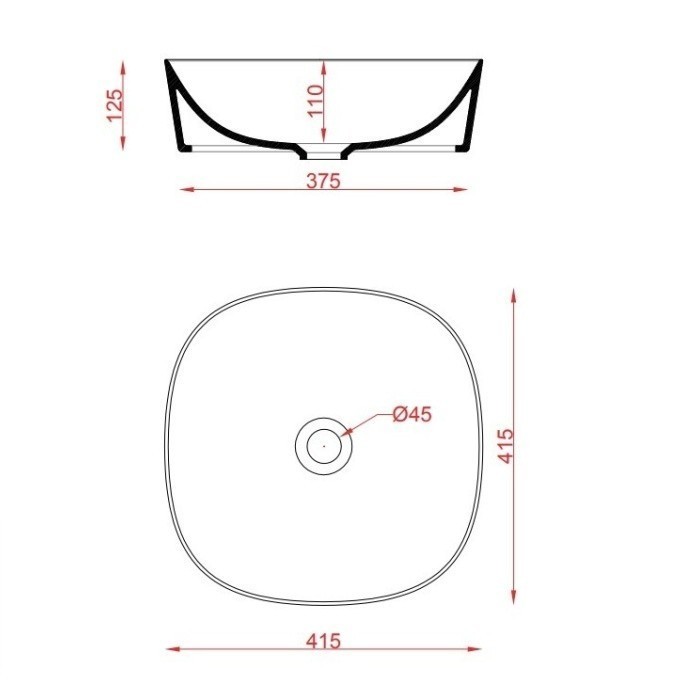 ArtCeram раковина (накладная), ghl001 15 00 ghost цвет: серый матовый