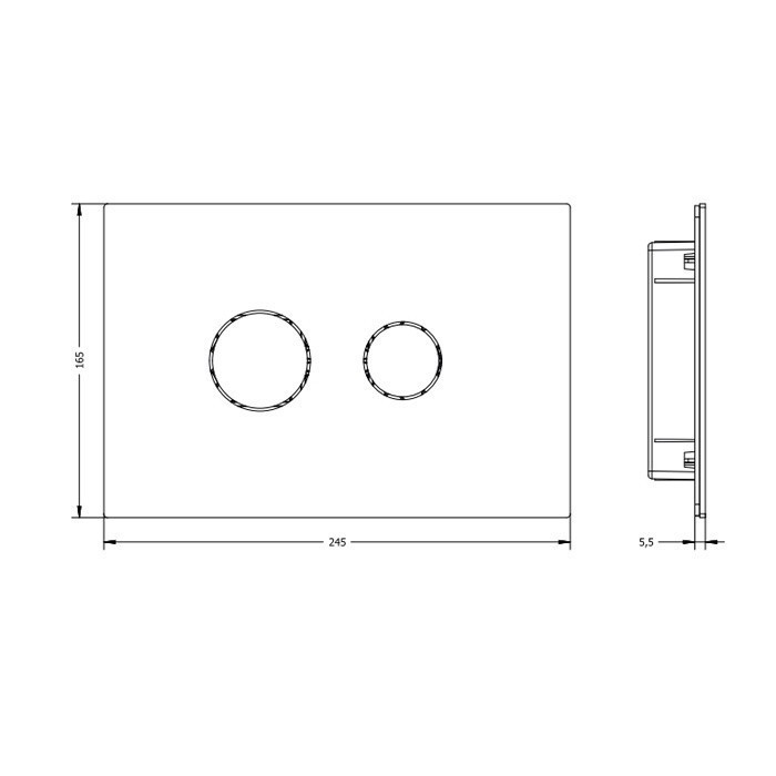 ArtCeram клавиша смыва (для унитаза), 714.000.bs inox цвет: нержавеющая сталь матовый