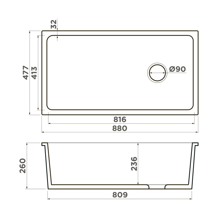 Omoikiri кухонная мойка Tokara 88-U/I, белый глянцевый арт. 4993867