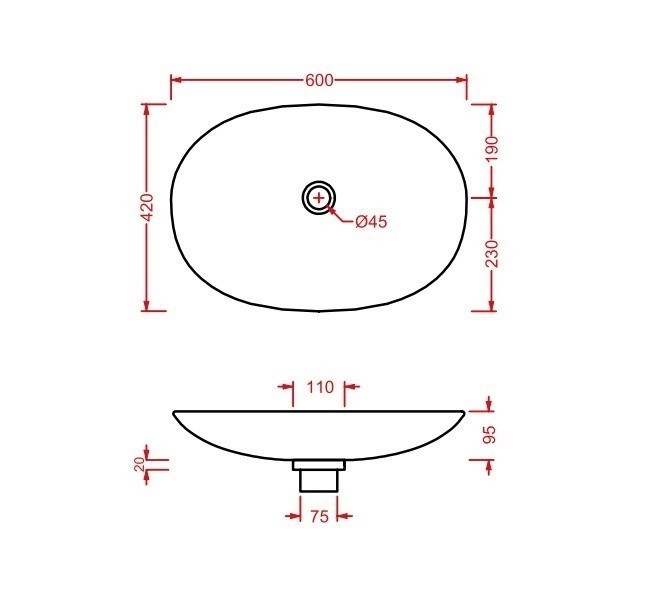 ArtCeram раковина (накладная), lfl001 01 00 la fontana цвет: белый глянцевый