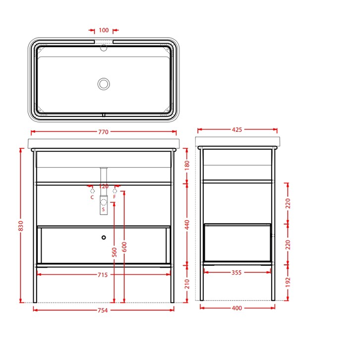 Ящик деревянный выдвижной 71,5х35,5хh22 см для металлической консоли, белый матовый, Art Ceram Fuori Scala арт. ACM040 05