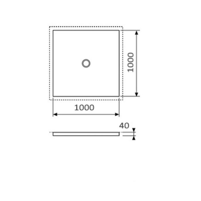 TECE основа гидроизолирующая для укладки плитки, 1000х1000 мм, - 680100