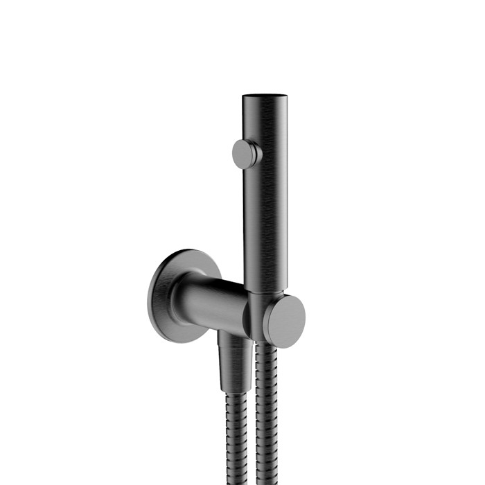 Gessi Гигиенический душ на 1/2", INCISO, 58153#707 цвет: шлифованный черный металлик