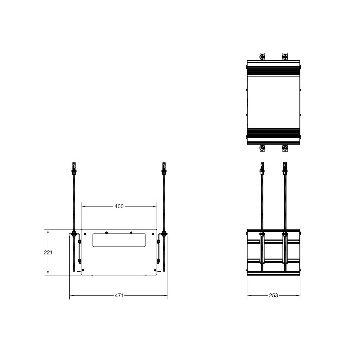 Gessi Профиль линейный 250 мм, без подготовки под модули, Binario, 61011#299 цвет: black xl