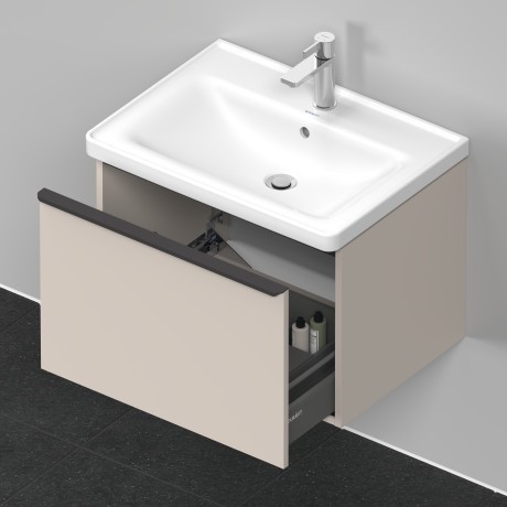Duravit тумба подвесная под раковину 634 мм х 452 мм, d-neo, de425409191 цвет: серо-коричневый матовый