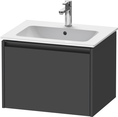 Duravit тумба подвесная под раковину 480 мм х 610 мм х 440 мм, ketho.2, k25062049490000 цвет: графит матовый
