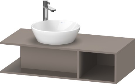 Duravit тумба подвесная под раковину слева 1000 мм х 480 мм, d-neo, de491904343 цвет: базальт матовый