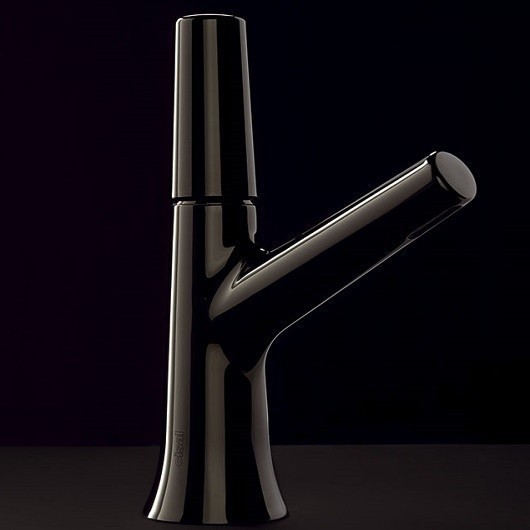 Cisal смеситель для раковины vi00051440 vita cisal, цвет: чёрный матовый