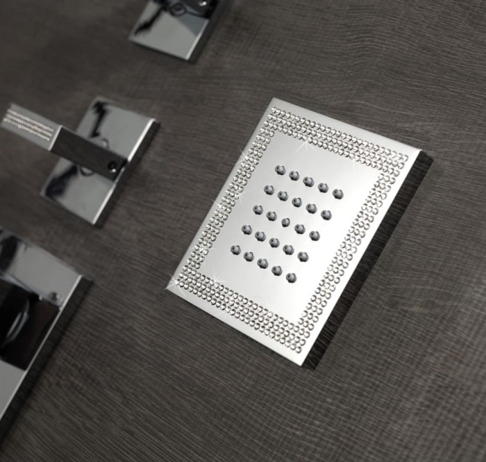 Bossini форсунка боковая для душа wall, cubic, хром арт. i00176.030