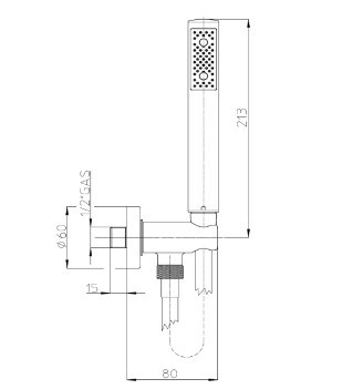 Bossini душевой комплект с лейкой, шлангом и держателем, zen, черный арт. c12002c.073