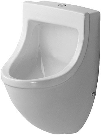 Duravit писсуар подвесной с подачей воды сверху, без "мушки", с креплением, starck 3, 0822350000 цвет: белый
