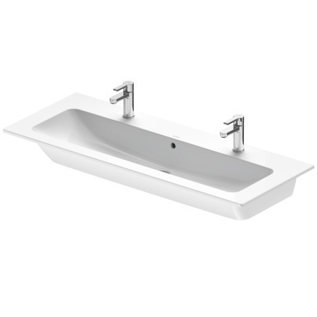 Duravit раковина с 2 отверстиями под смеситель, с переливом, me by starck, 2361120024 цвет: белый