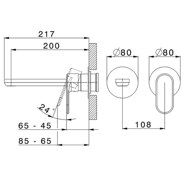 Cisal смеситель для раковины, lv00551640 lineaviva, цвет: black matt