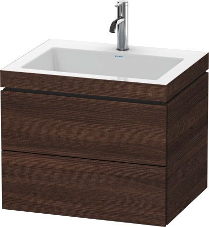 Duravit тумба подвесная с раковиной каштан, l-cube, lc6926o5353 цвет: каштан темный