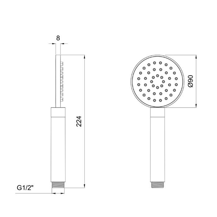 Almar ручной душ, hand showers, e082108.cr цвет: хром