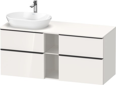 Duravit тумба подвесная под раковину слева 1400 мм х 550 мм, d-neo, de4970l2222 цвет: белый глянцевый