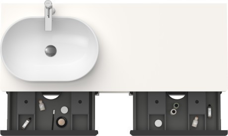 Duravit тумба подвесная под раковину слева 1400 мм х 550 мм, d-neo, de4970l2222 цвет: белый глянцевый