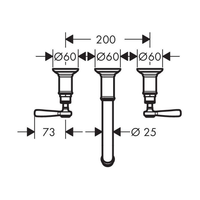 AXOR смеситель для раковины, Montreux, красное золото арт. 16534300