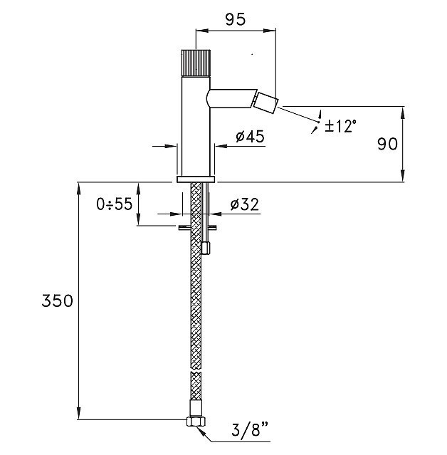 Stella смеситель для биде, sirius, хром арт. sr00300cr00