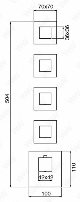 Almar смеситель для душа high flow, арт. e180024.mb