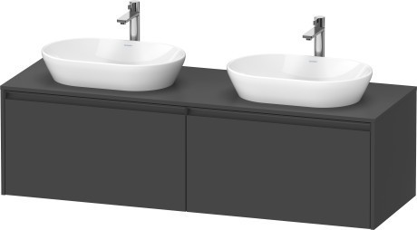 Duravit тумба подвесная под две раковины 550 мм х 1600 мм х 459 мм, ketho.2, k24889b49490000 цвет: графит матовый