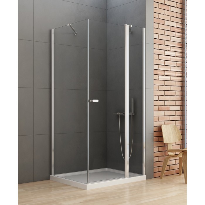 Душевое ограждение 90x120x195, New trendy New soleo chrome, хром арт. K-0651