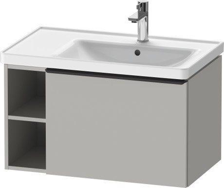 Duravit тумба подвесная под раковину 784 мм х 452 мм, d-neo, de425700707 цвет: бетонно-серый матовый