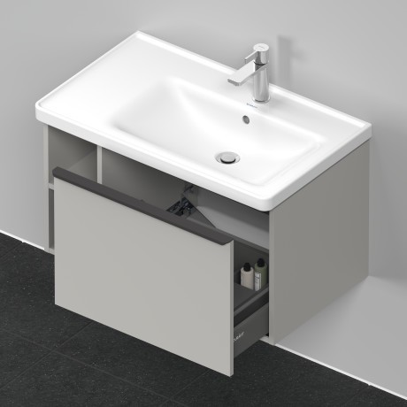 Duravit тумба подвесная под раковину 784 мм х 452 мм, d-neo, de425700707 цвет: бетонно-серый матовый
