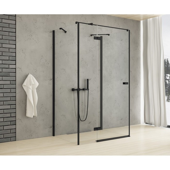 Душевое ограждение r 90x100x200, New trendy Reflexa black, черный арт. EXK-5016